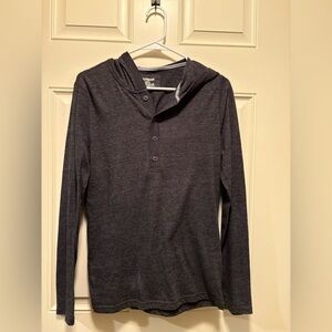 Express hooded henley shirt